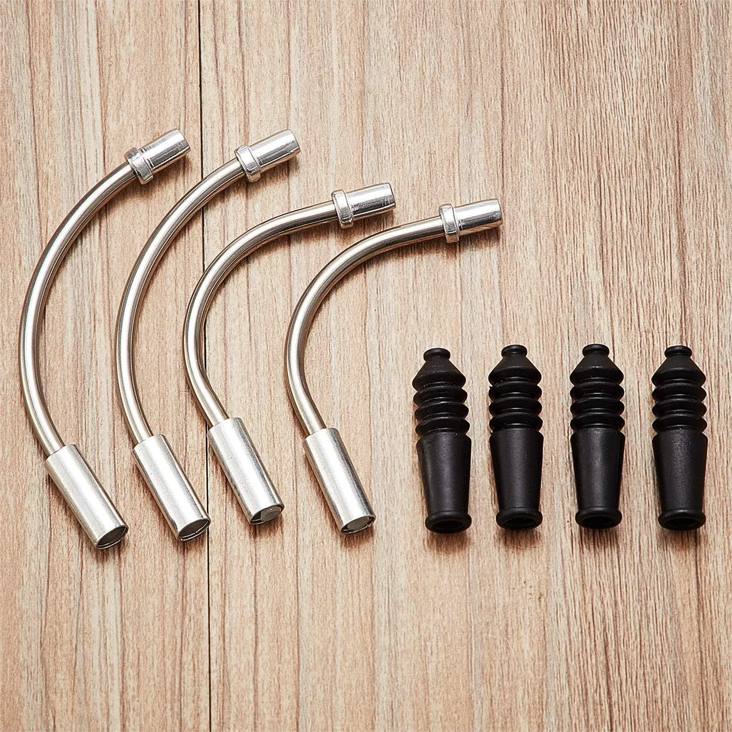32 Pieces Bike Brake Noodle Cable Bicycle Cycling Brake Pipe with Rubber Boots for Mountain Bike Bicycle Accessories