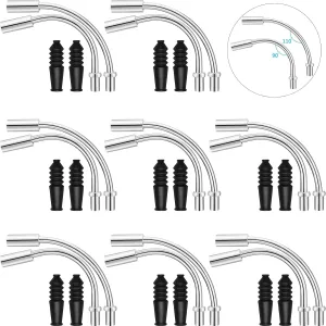 32 Pieces Bike Brake Noodle Cable Bicycle Cycling Brake Pipe with Rubber Boots for Mountain Bike Bicycle Accessories