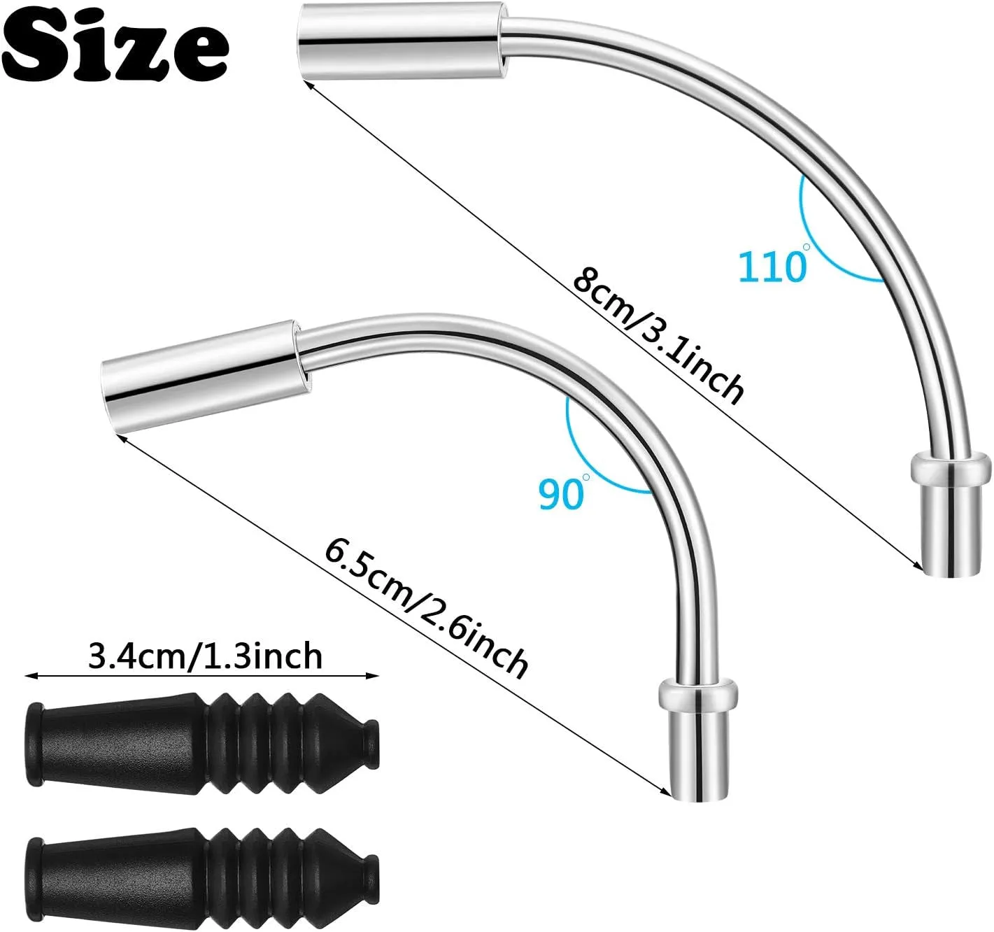 32 Pieces Bike Brake Noodle Cable Bicycle Cycling Brake Pipe with Rubber Boots for Mountain Bike Bicycle Accessories