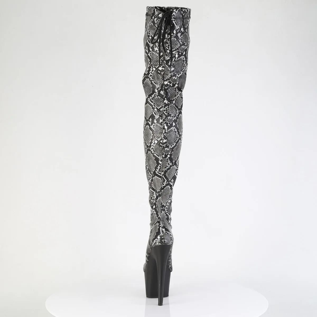 ADORE-3008SP-BT Pleaser Pole Dancing Snake Print Thigh High Boots