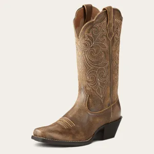 Ariat Ladies Brown Round Up Blunt Toe Western Boots