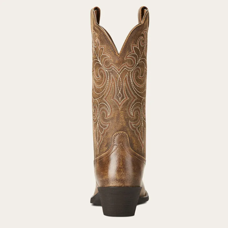 Ariat Ladies Brown Round Up Blunt Toe Western Boots