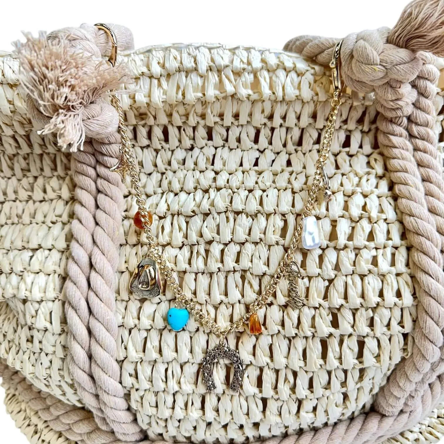 Boho Charm Gold Bag Chain