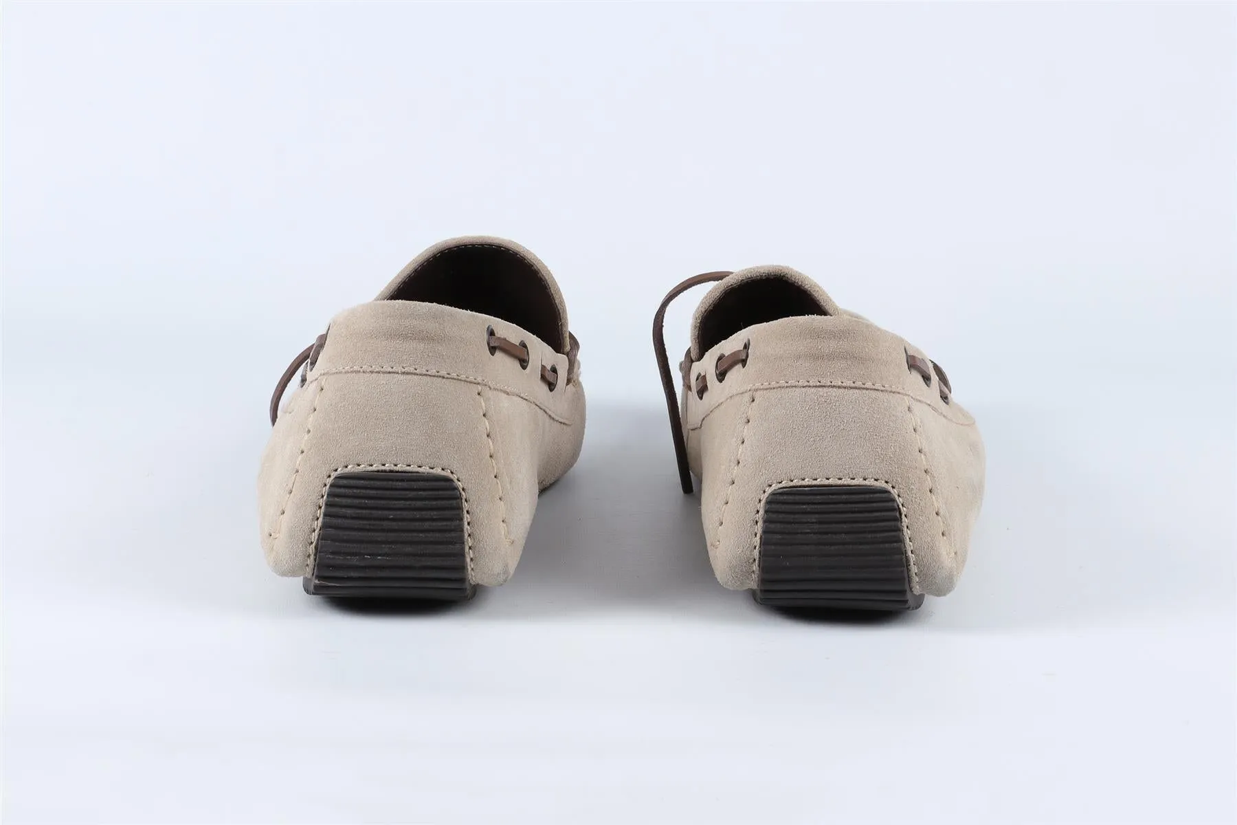 BOTTEGA VENETA GREY MEN'S INTRECCIATO SUEDE LOAFERS EU 44 UK 10 US 11