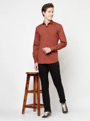 Brown Floral Shirt