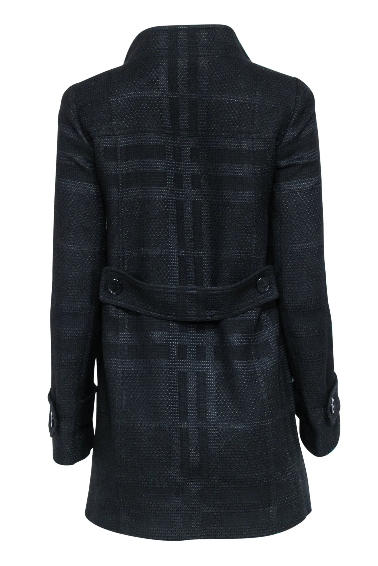 Burberry - Black Tweed Coat Sz 4