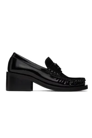 Butterfly Mid Heel Loafer - Black
