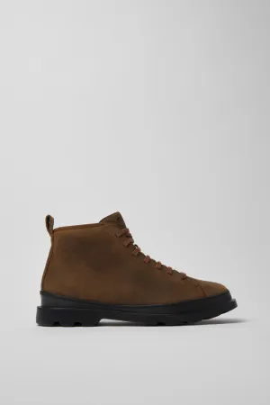 Camper Men's K300444 Brutus Trek Leather Ankle Boots Cola Brown