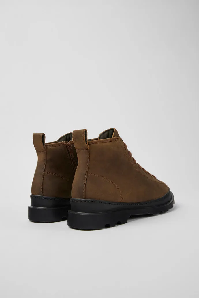 Camper Men's K300444 Brutus Trek Leather Ankle Boots Cola Brown