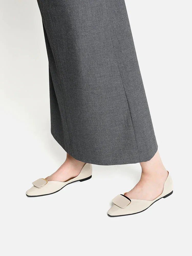 Desiree Buckled Patent Covered Flats