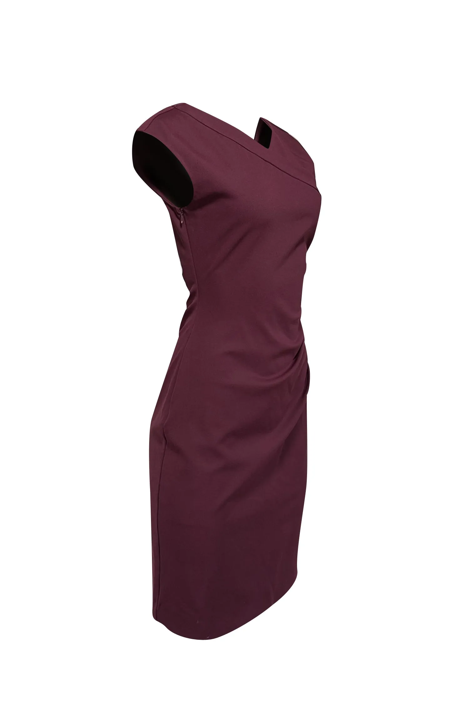 Diane von Furstenberg - Cabernet Ruched Jersey Cap Sleeve Dress Sz 8