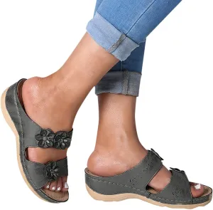 Eduavar Womens Wedge Sandals, Sandals Women Dressy Summer Wedge Sandals with Arch Support Anti-Slip Comfy Sandal