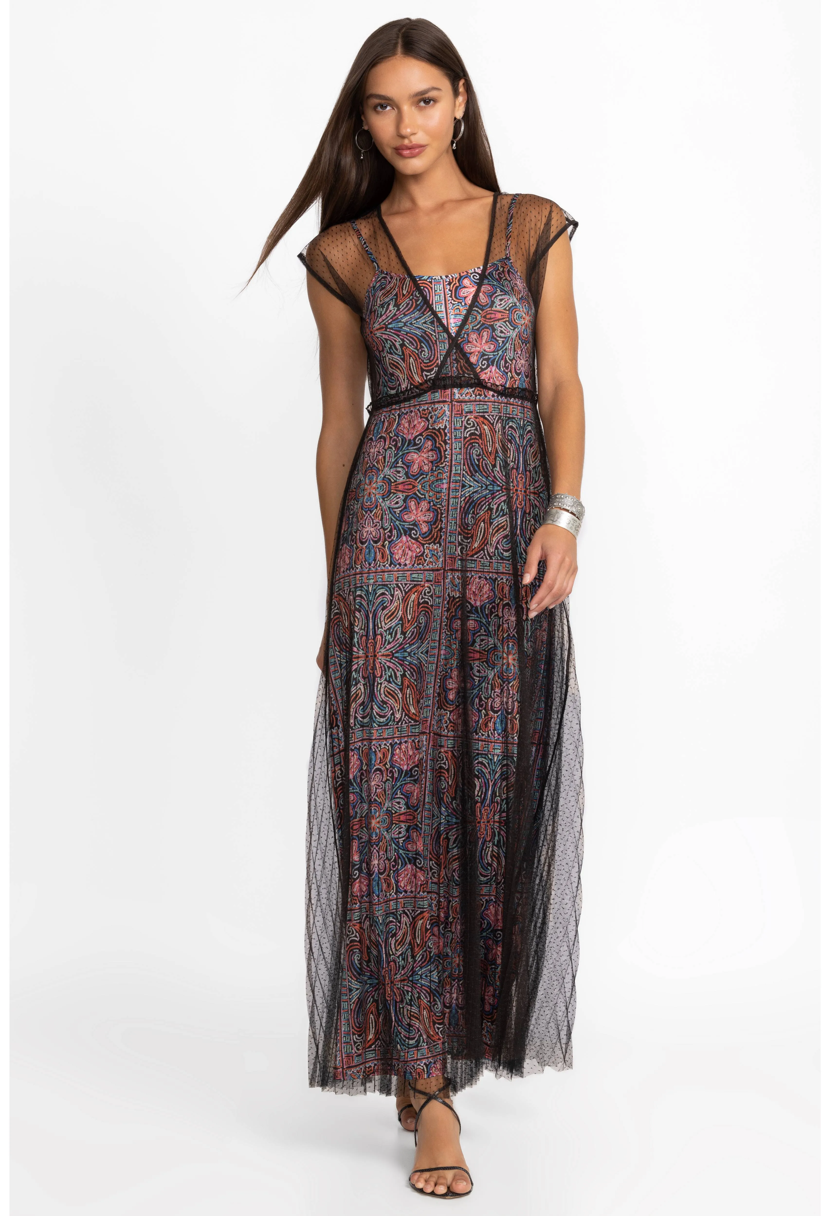 Justina Pleated Maxi Dress