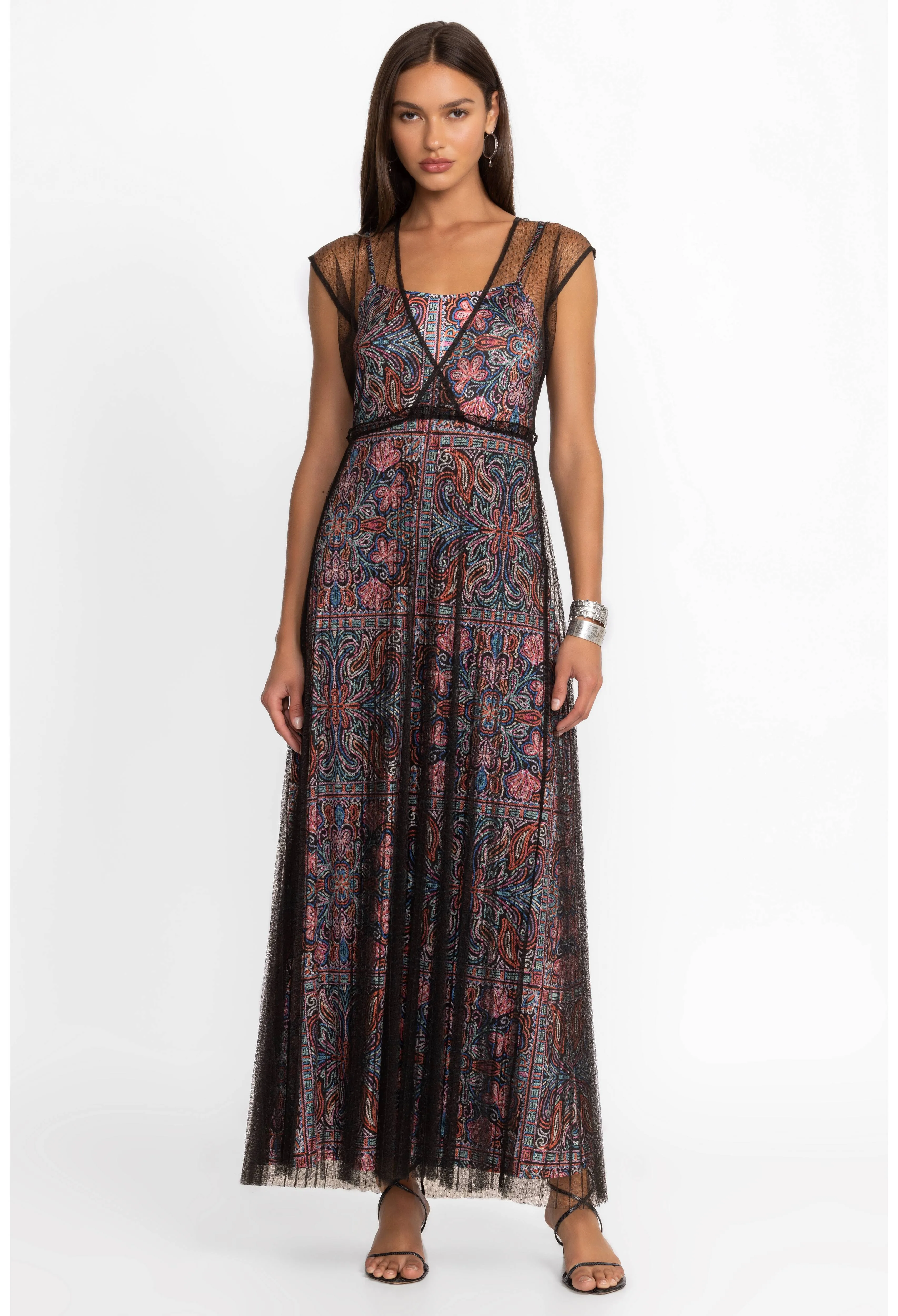 Justina Pleated Maxi Dress