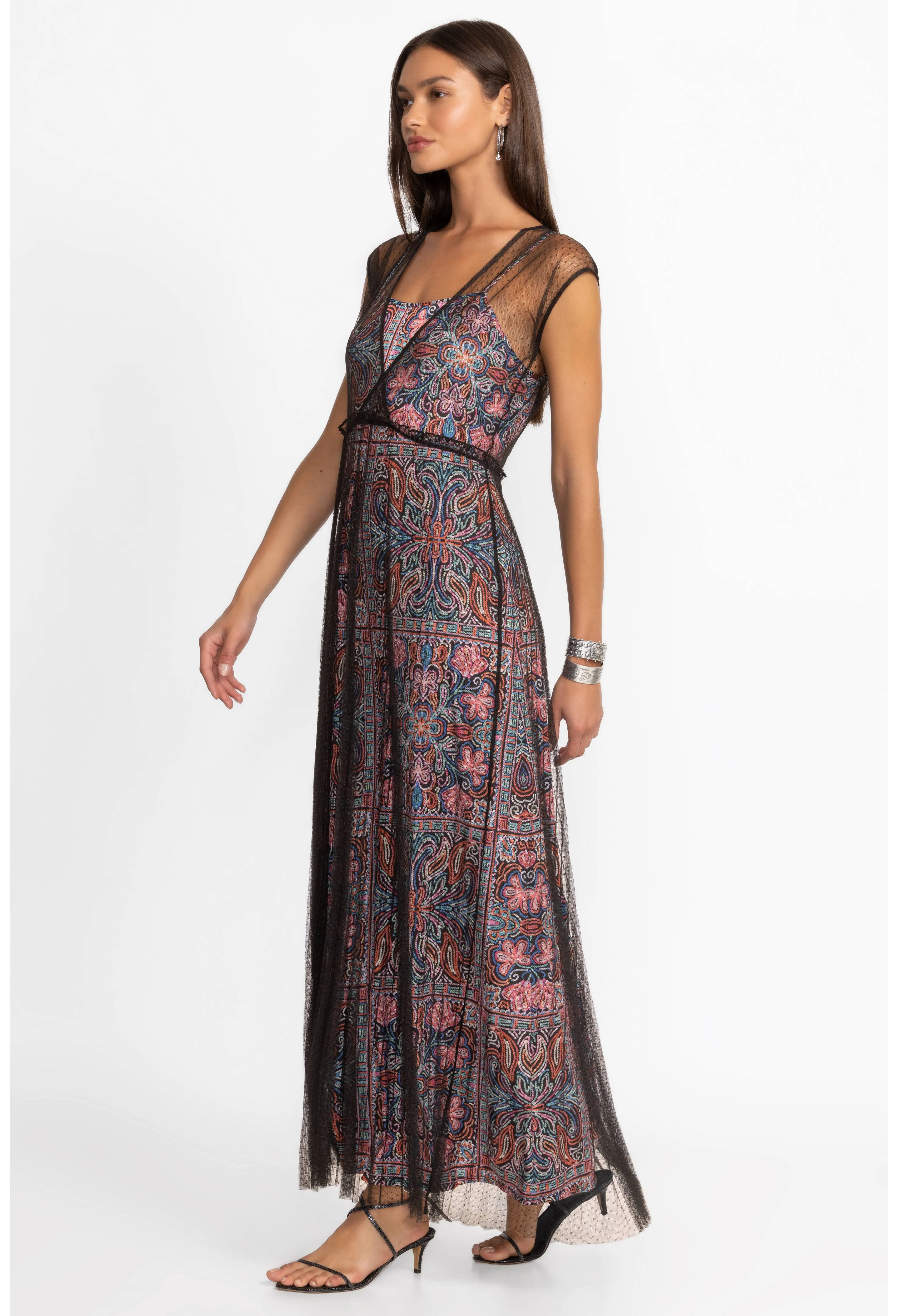 Justina Pleated Maxi Dress
