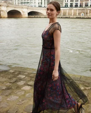 Justina Pleated Maxi Dress