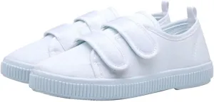 Kid's Classic Slip On Canvas Shoes Girls Boys White Sneaker Tennis Shoes Light Weight Comfortable Causal Shoes