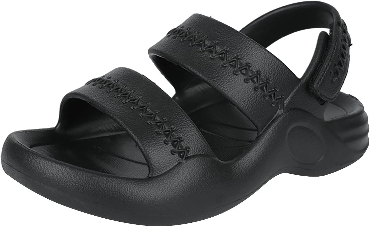 Kids Open Toe Sandals With Strap Foam Slip On Wide Shoes Toddler Baby Boys Girls Shower Sandles Beach Slippers Summer