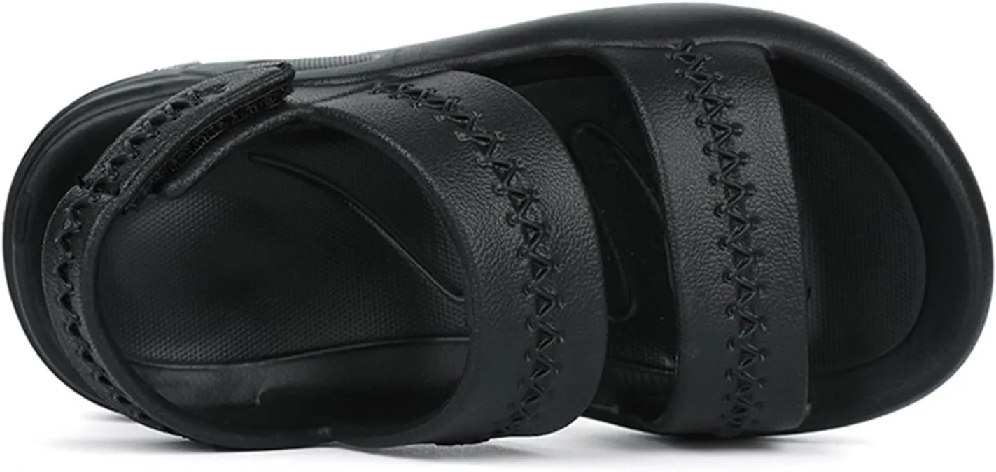 Kids Open Toe Sandals With Strap Foam Slip On Wide Shoes Toddler Baby Boys Girls Shower Sandles Beach Slippers Summer