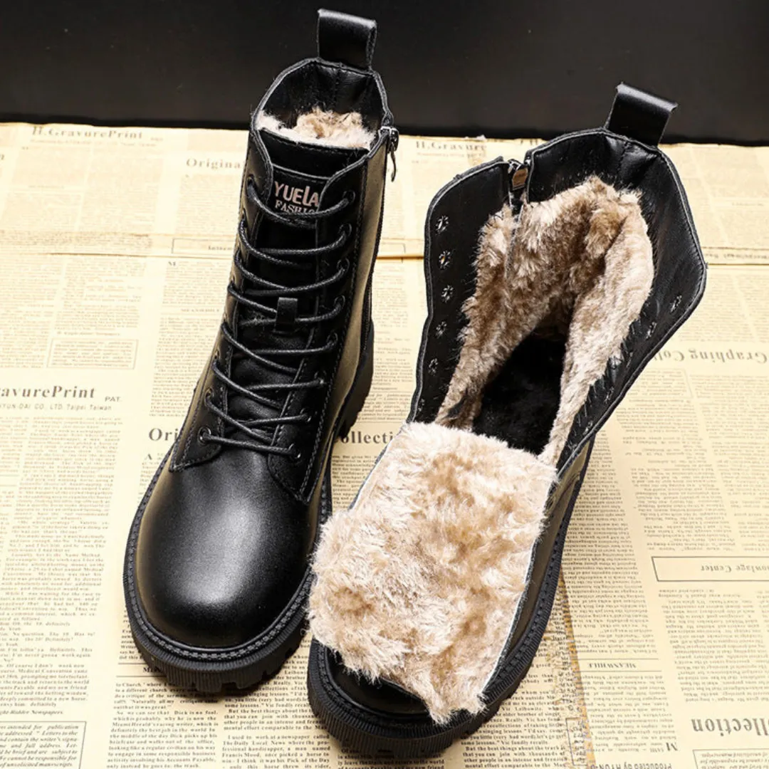 Lynx - Black leather winter boots