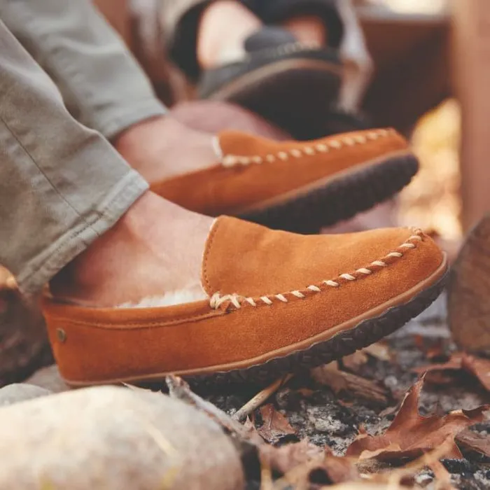 Minnetonka Moccasin Men's Sheepskin Tobie - Brn