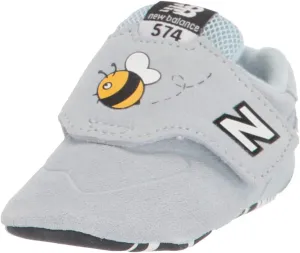 New Balance Unisex-Baby 574 V1 Crib Hook & Loop Sneaker