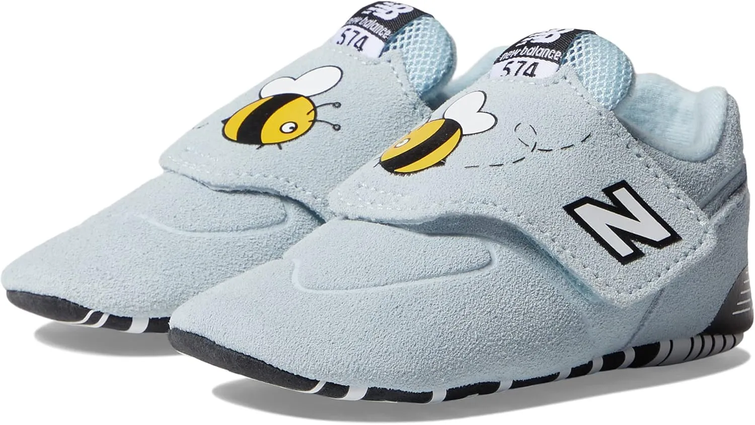 New Balance Unisex-Baby 574 V1 Crib Hook & Loop Sneaker