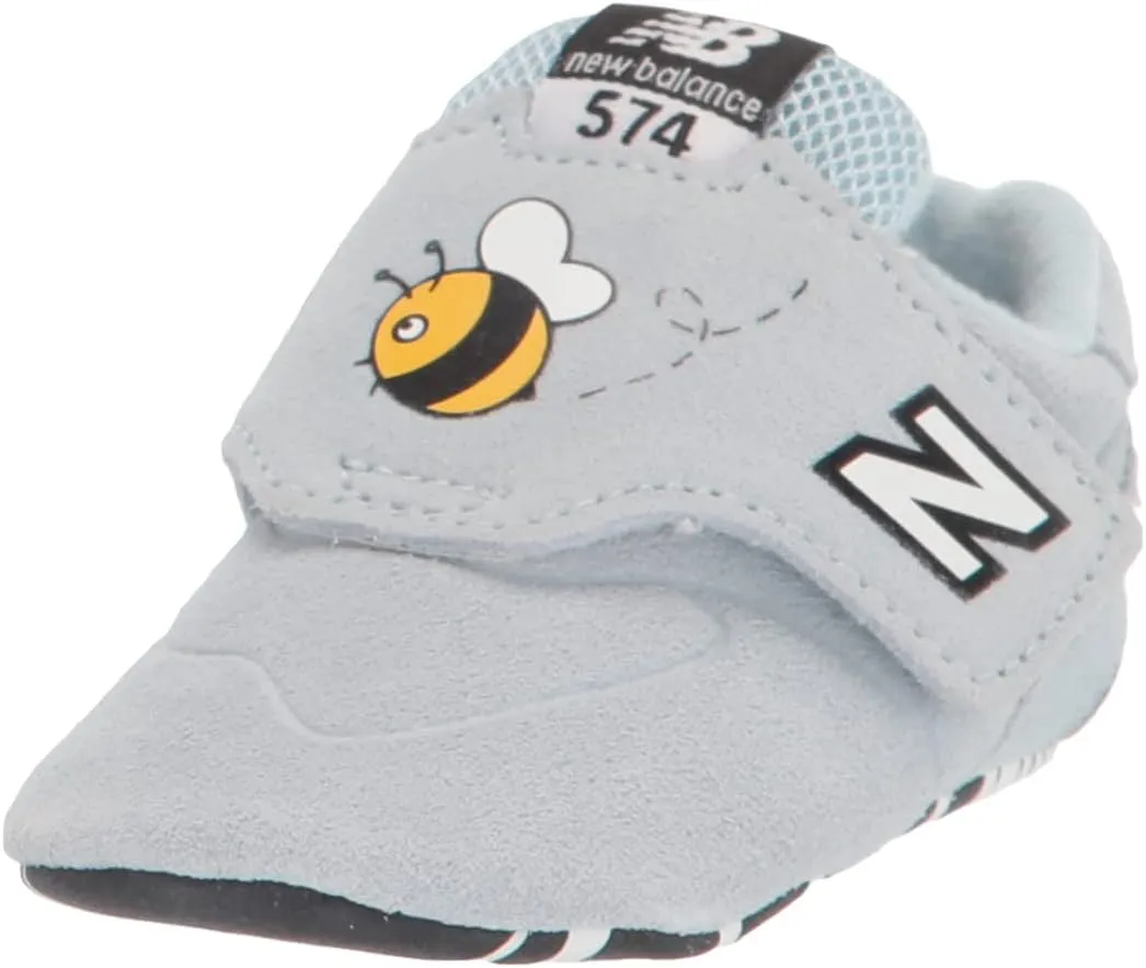 New Balance Unisex-Baby 574 V1 Crib Hook & Loop Sneaker