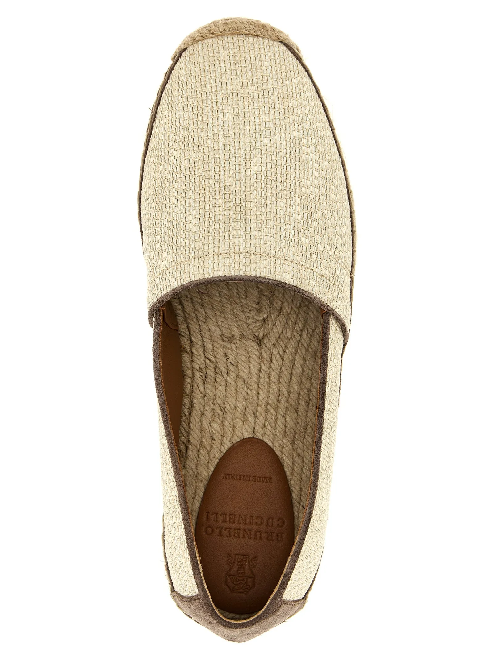 Raffia Espadrilles Flat Shoes Beige