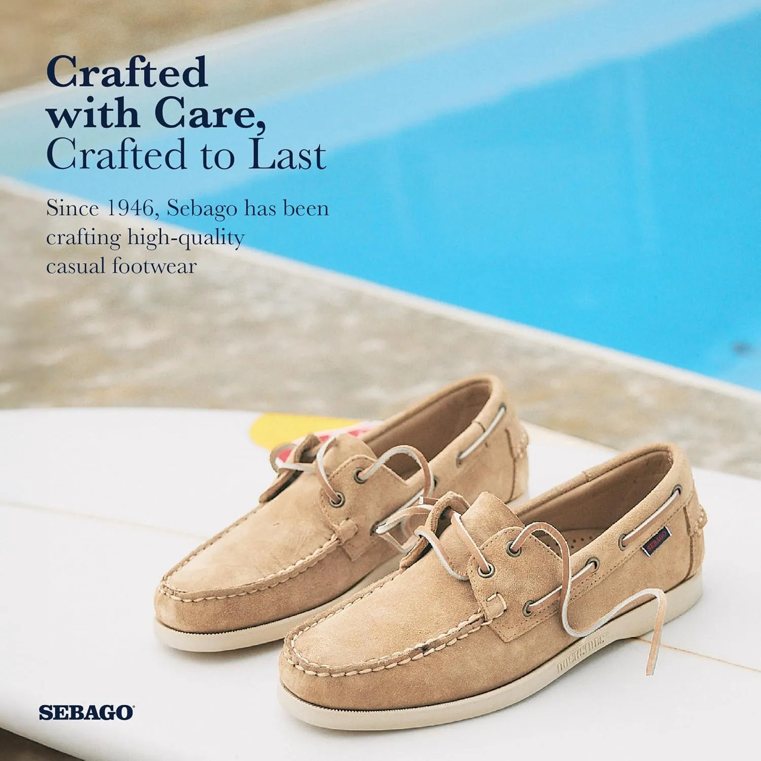 Sebago Portland Roughout Boat Shoes - Handsewn Roughout Leather Moccasins with Leather Sock Lining and Non-Marking, Non-Slip Siped Rubber Outsoles