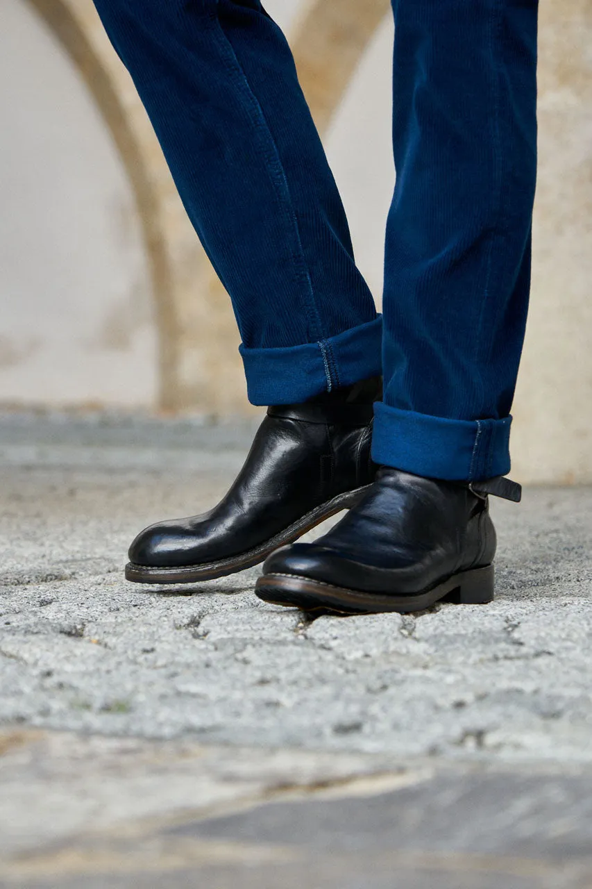 Silvano Sassetti Jodhpur Boots Oil Bread Nero