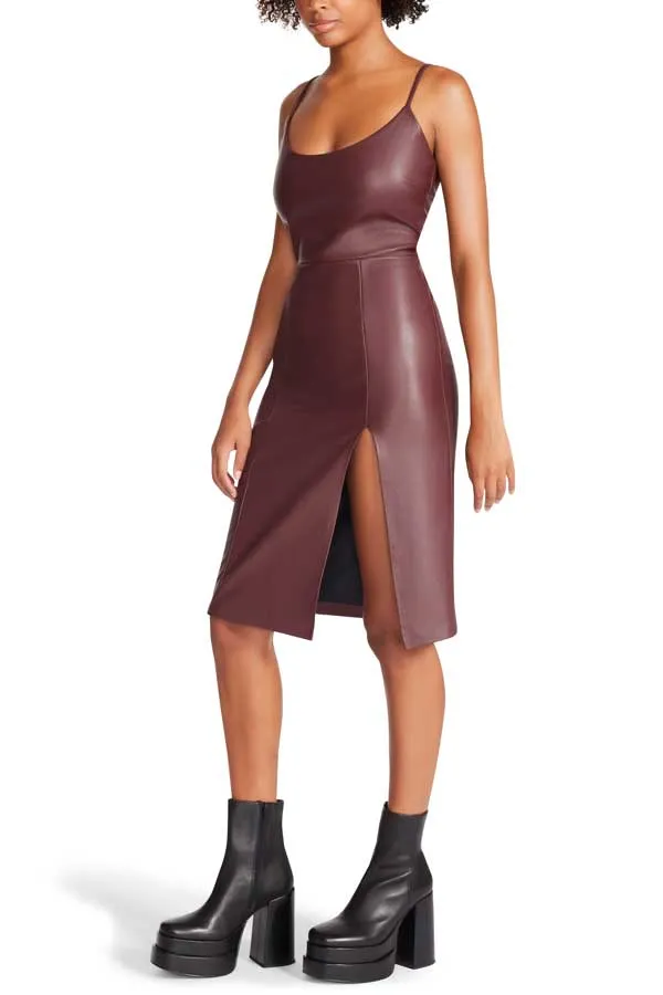 Steve Madden Giselle Faux Leather Sheath Dress