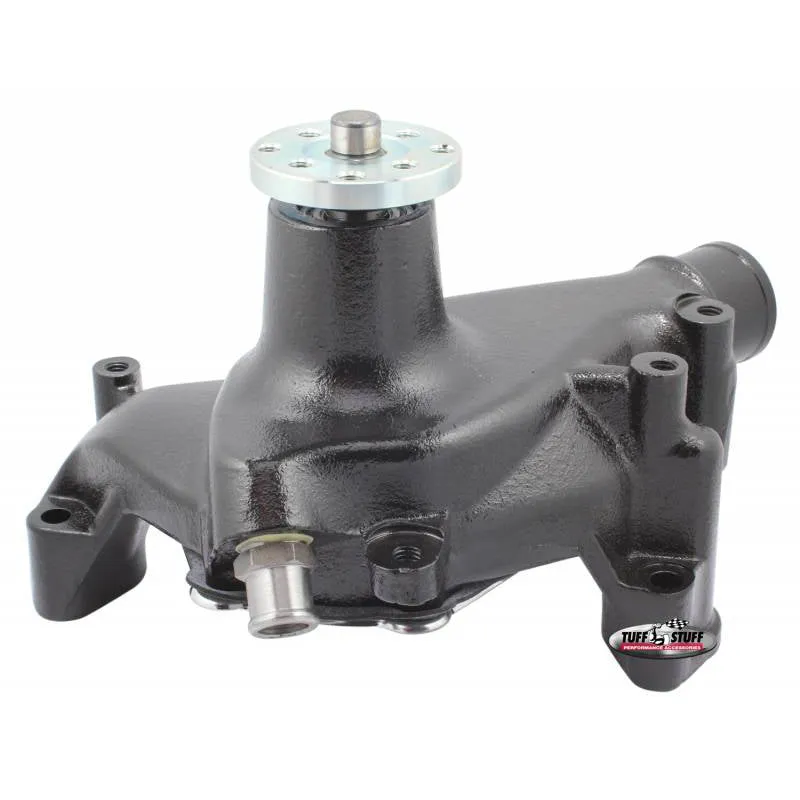 Tuff Stuff Mechanical Water Pump - Supercool - High Volume - Long Design - Aluminum - Black Powder Coat - Small Block Chevy