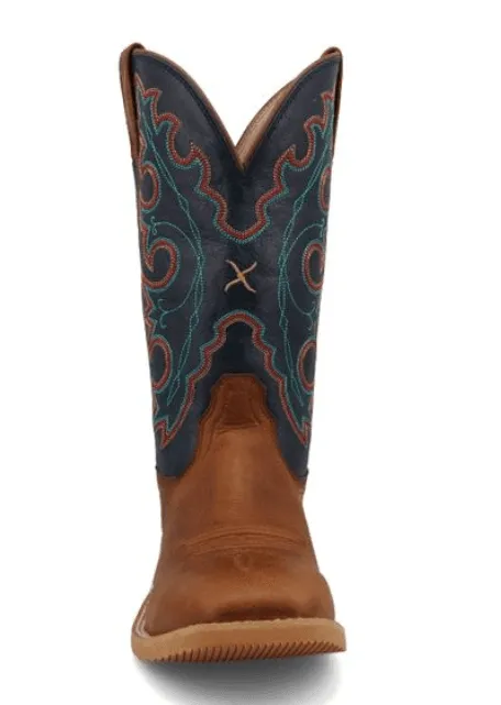 Twisted X Women's Tech X Roasted Pecan & Navy Blue 11" Western Cowgirl Boot WXTR004
