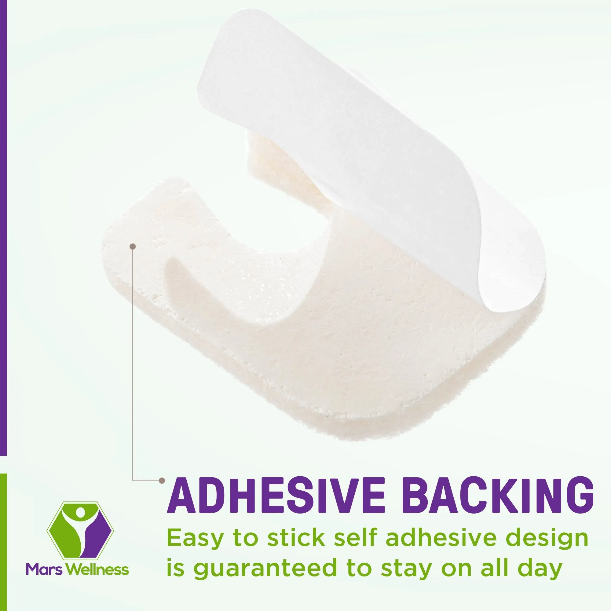 U Shaped Felt Callus Pads - Adhesive Foot Pads That Protect Calluses from Rubbing On Shoes - 3/16"