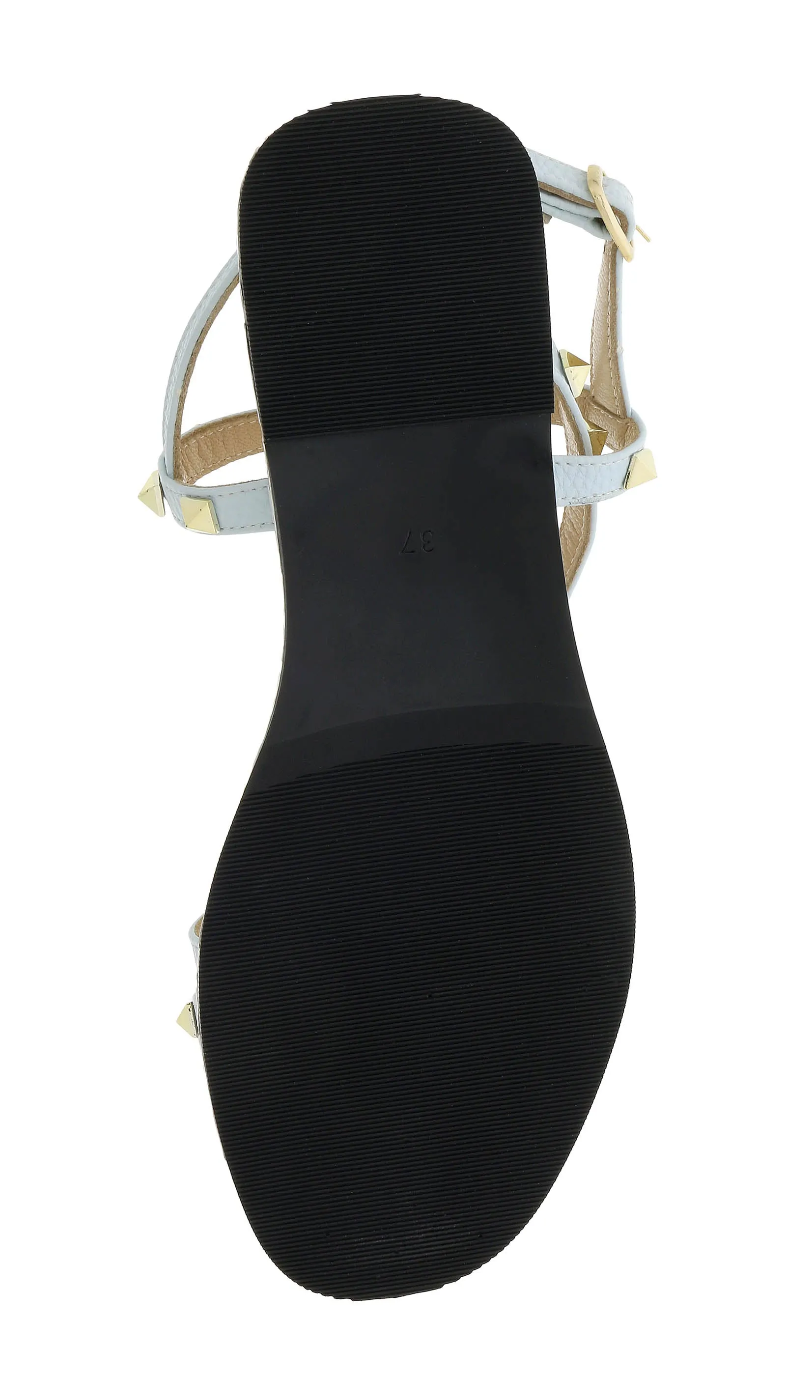 Ventutto Blue Riveted Embellished Strappy Sandals-