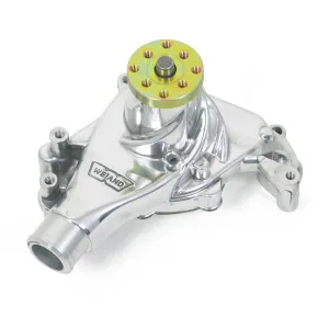 Weiand Action Plus Long Design Water Pump - 5/8 in Pilot - Polished - Small Block Chevy