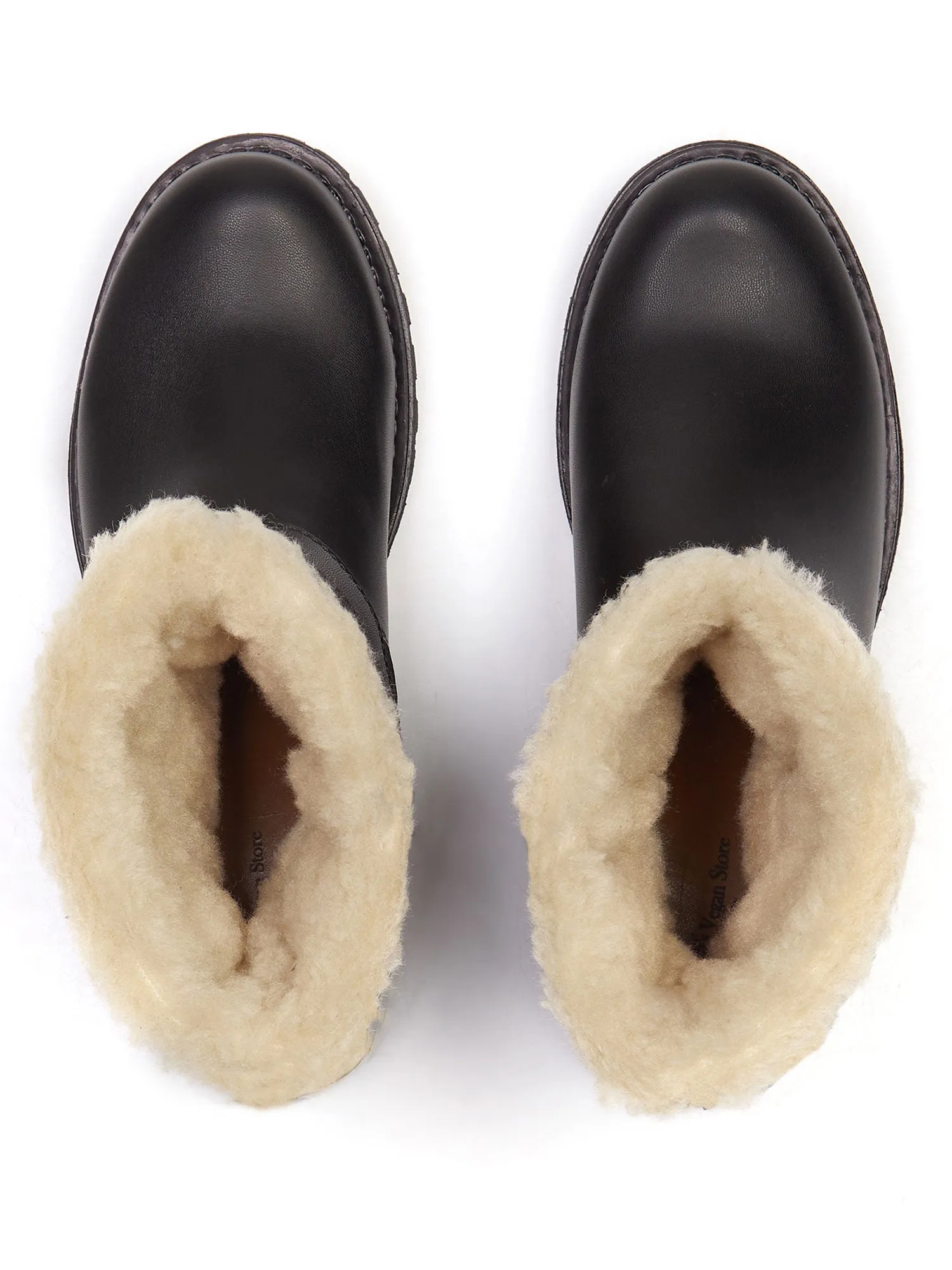 Women's Insulated Biker Boots by Will's Vegan Shoes (Black)
