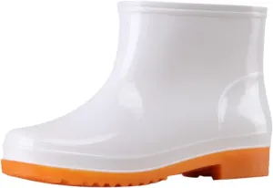 Womens Rain Boots Wide Calf Mens Grounded Footwear Womans Platform Booties Non Slip Work Barefoot Shoes Women's Mid Calf Rain Boots Waterproof Fashion Cowboy Boots