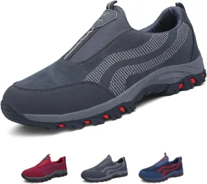 Women's Thick Sole Orthopedic Walking Loafers Breathable Lightweight Slip On Casual Sneakers with Arch Support Outdoor Non-Slip Hiking Shoes