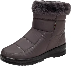 ZBYY Snow Boots for Women,Winter Fur Lined Warm Ankle Boots Slip On Waterproof Outdoor Booties Comfortable Shoes for Women